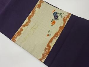 リサイクル　綴れ秋草模様織出し名古屋帯